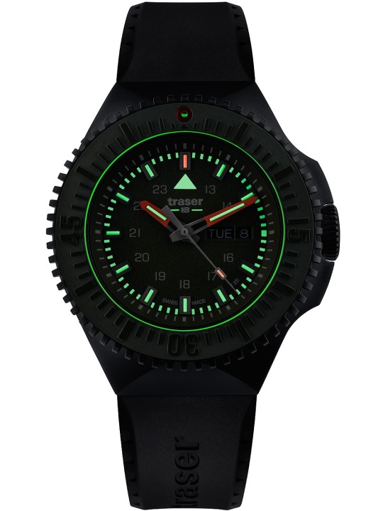 orologio uomo Traser H3 109859 P69 Black-Stealth Green 46mm 20ATM