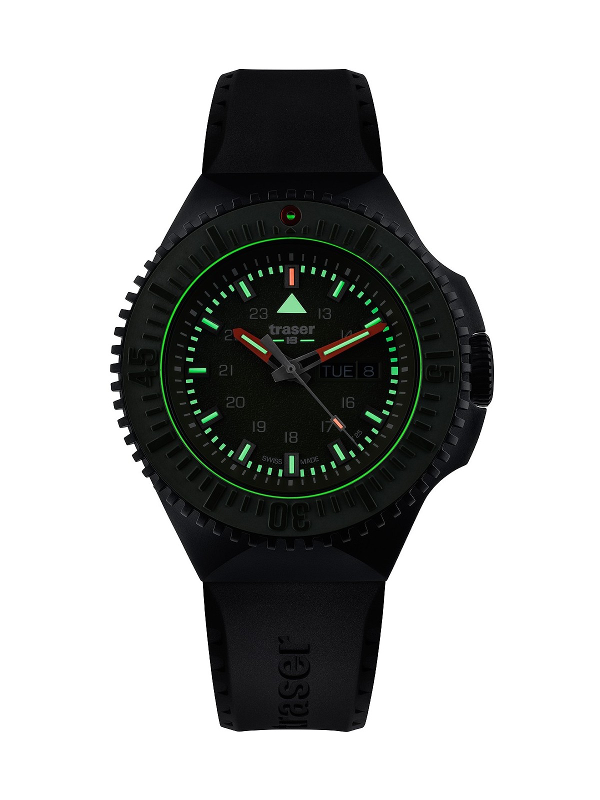 orologio uomo Traser H3 109859 P69 Black-Stealth Green 46mm 20ATM