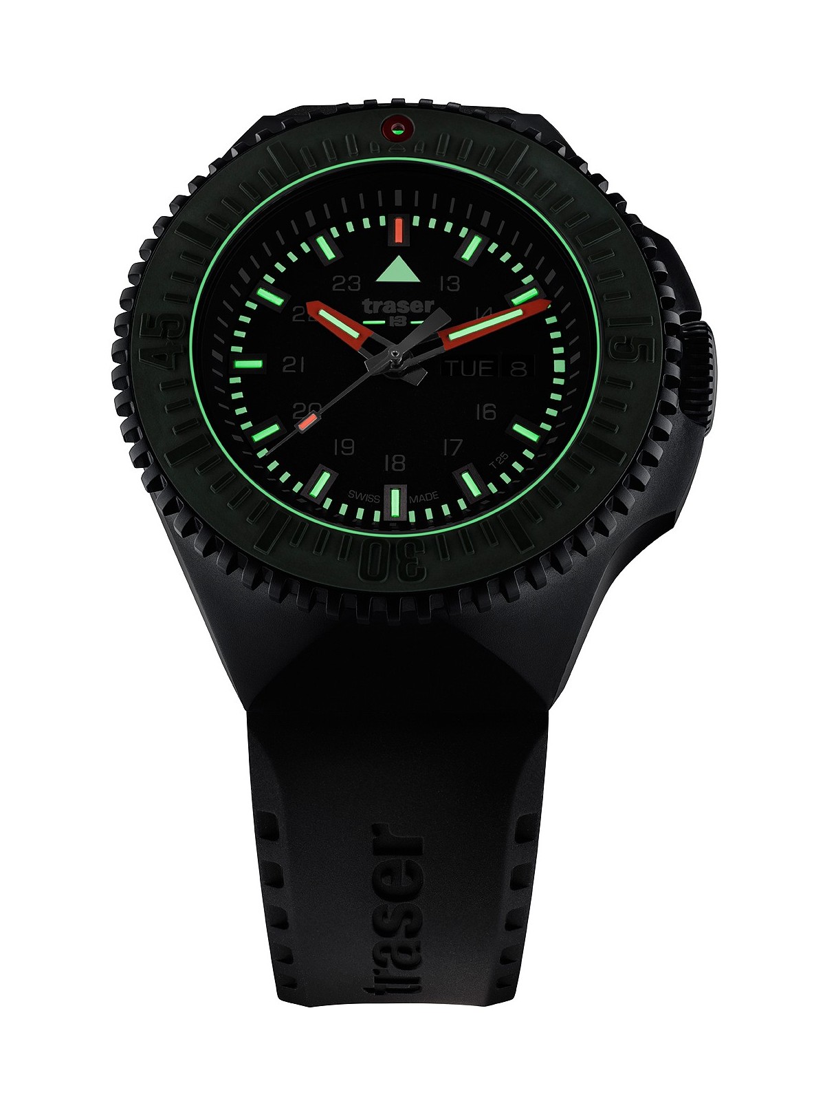 orologio uomo Traser H3 109859 P69 Black-Stealth Green 46mm 20ATM