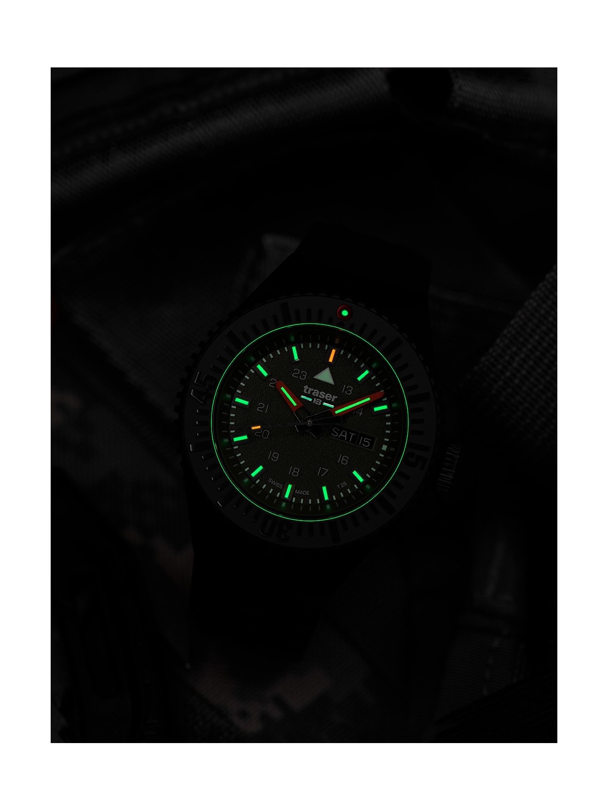 orologio uomo Traser H3 109859 P69 Black-Stealth Green 46mm 20ATM