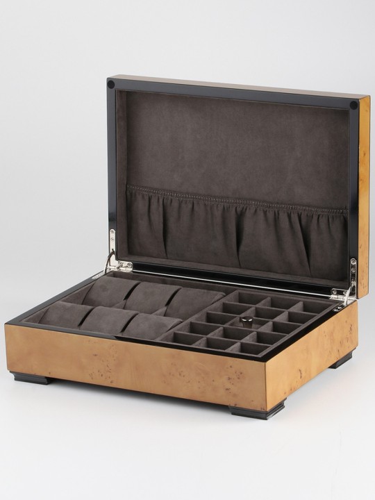 scatola orologio Rothenschild watch box RS-2392-6MAP for 6 watches + small parts