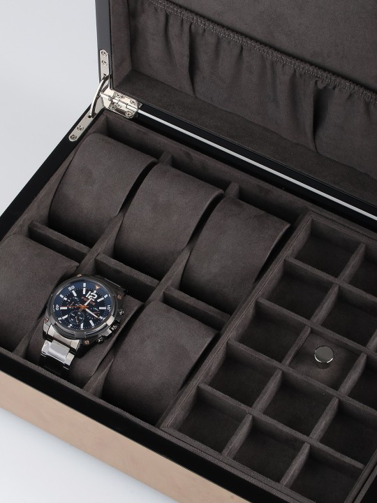 scatola orologio Rothenschild watch box RS-2392-6MAP for 6 watches + small parts