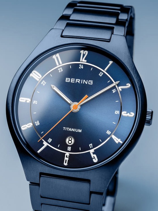 orologio uomo Bering 11739-797 Titanium men`s 39mm 5ATM