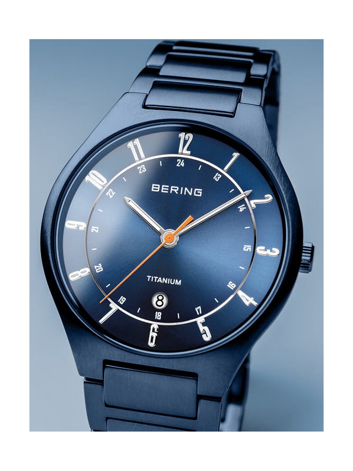 orologio uomo Bering 11739-797 Titanium men`s 39mm 5ATM