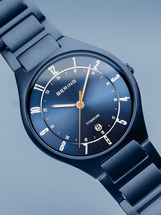 orologio uomo Bering 11739-797 Titanium men`s 39mm 5ATM