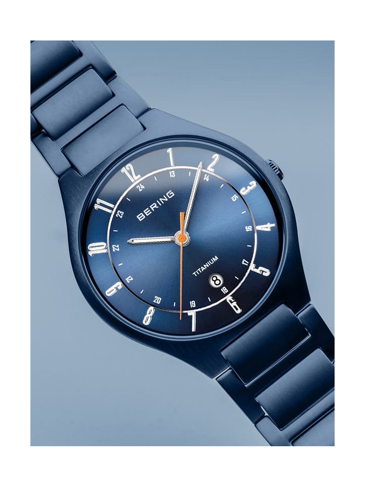 orologio uomo Bering 11739-797 Titanium men`s 39mm 5ATM