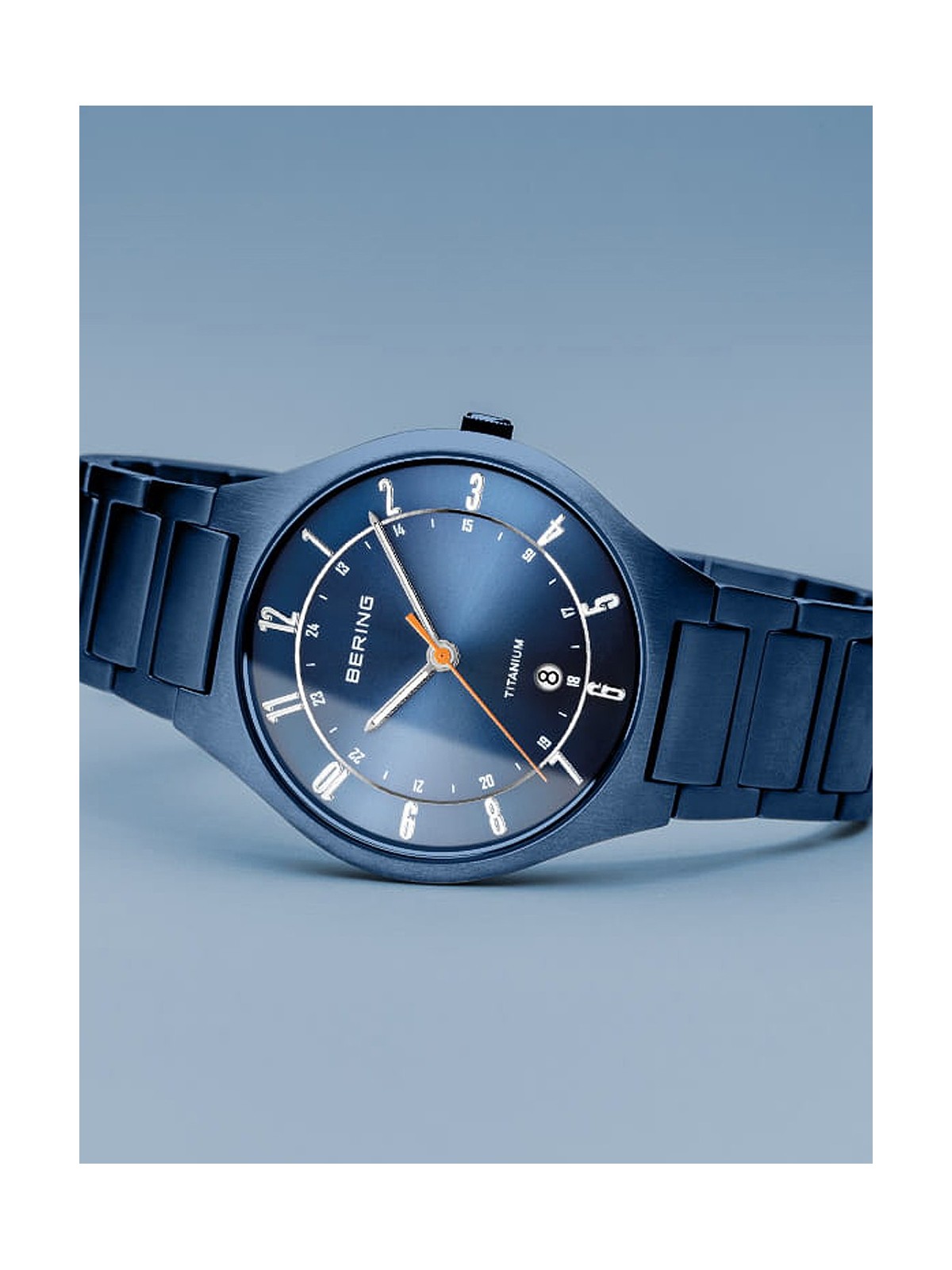 orologio uomo Bering 11739-797 Titanium men`s 39mm 5ATM