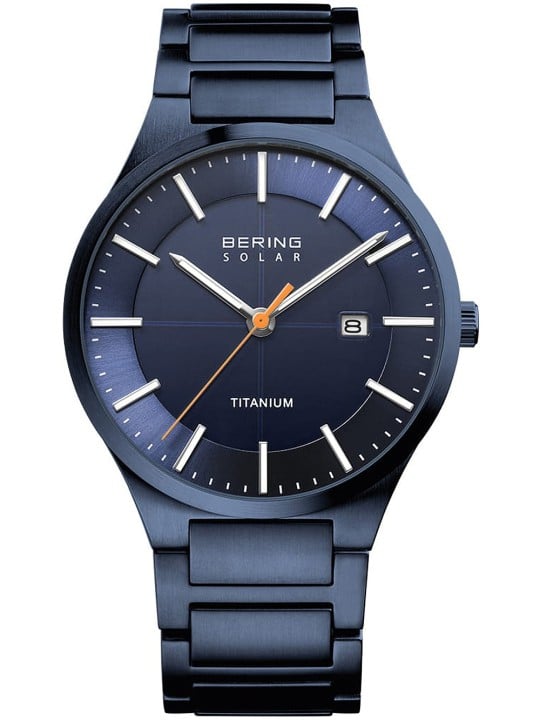 orologio uomo Bering 15239-797 Titanium Solar 39mm 10ATM