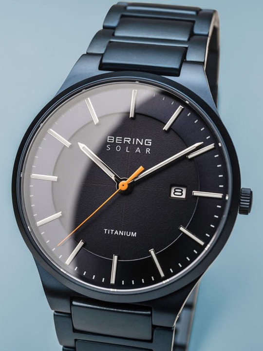 orologio uomo Bering 15239-797 Titanium Solar 39mm 10ATM