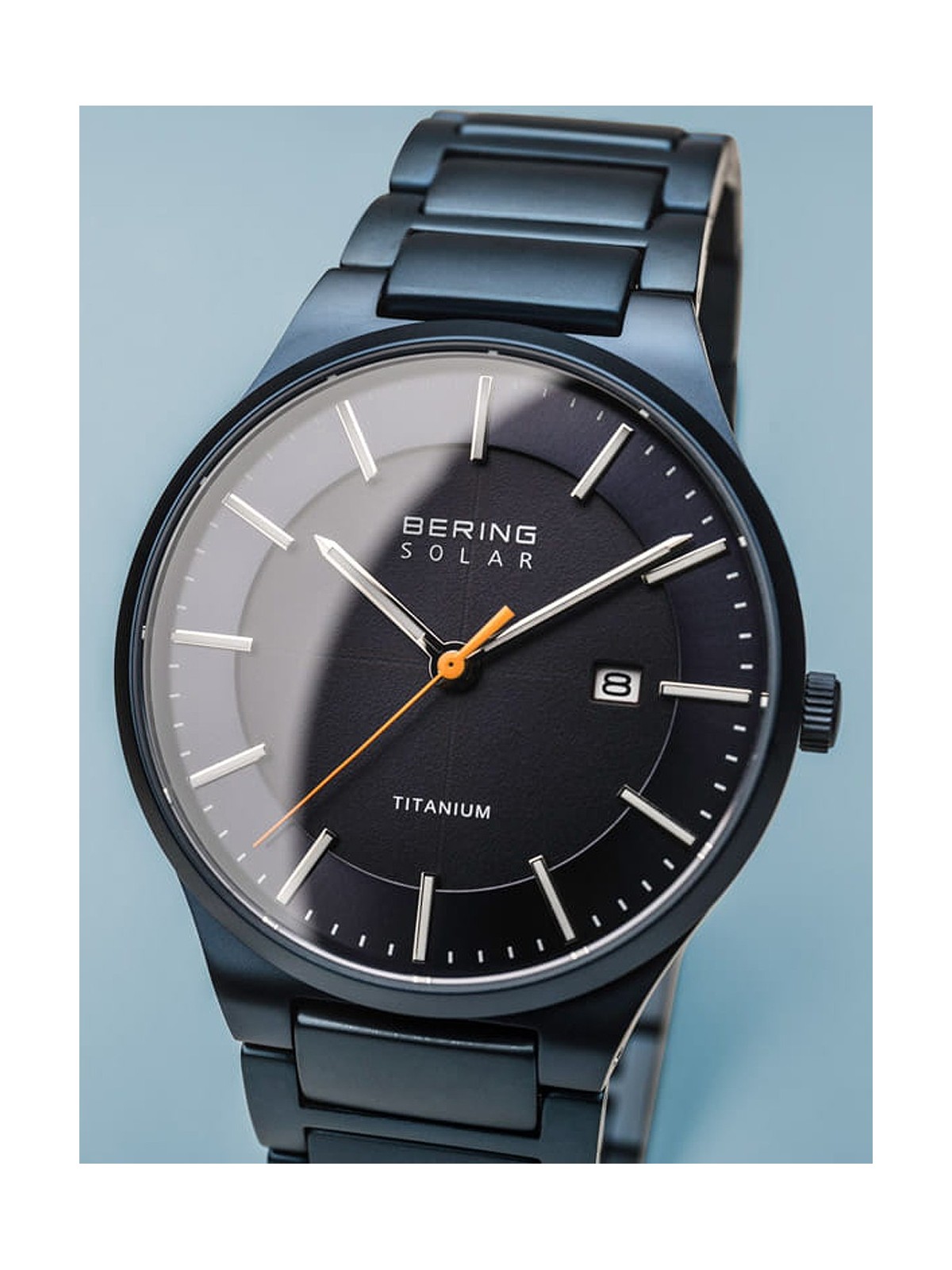 orologio uomo Bering 15239-797 Titanium Solar 39mm 10ATM