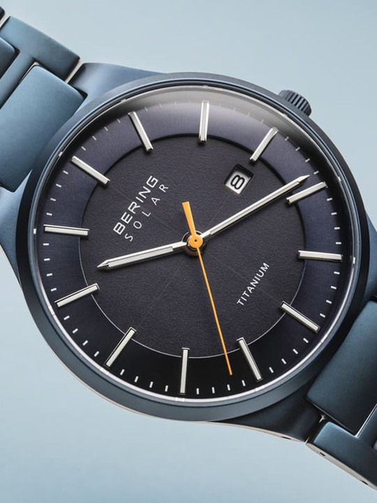 orologio uomo Bering 15239-797 Titanium Solar 39mm 10ATM