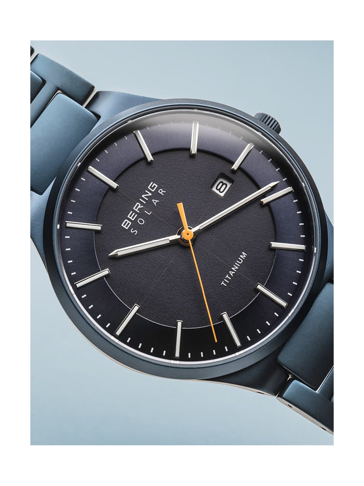 orologio uomo Bering 15239-797 Titanium Solar 39mm 10ATM
