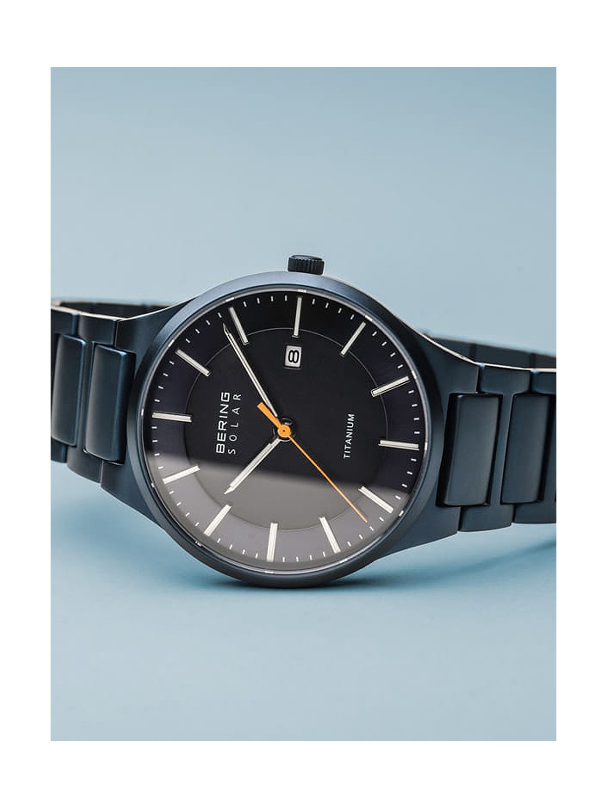 orologio uomo Bering 15239-797 Titanium Solar 39mm 10ATM