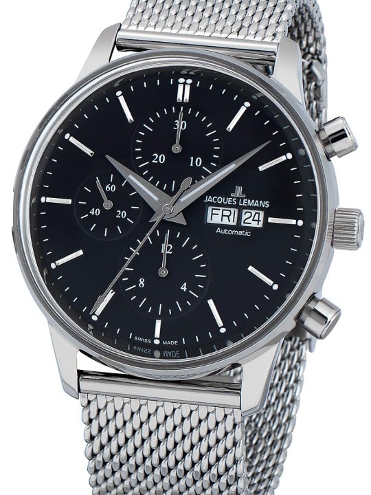 orologio uomo Jacques Lemans N-208C Retro Classic automatic chronograph 44mm 5ATM