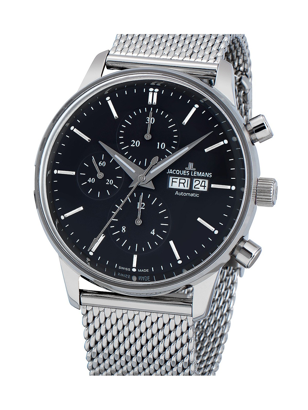 orologio uomo Jacques Lemans N-208C Retro Classic automatic chronograph 44mm 5ATM