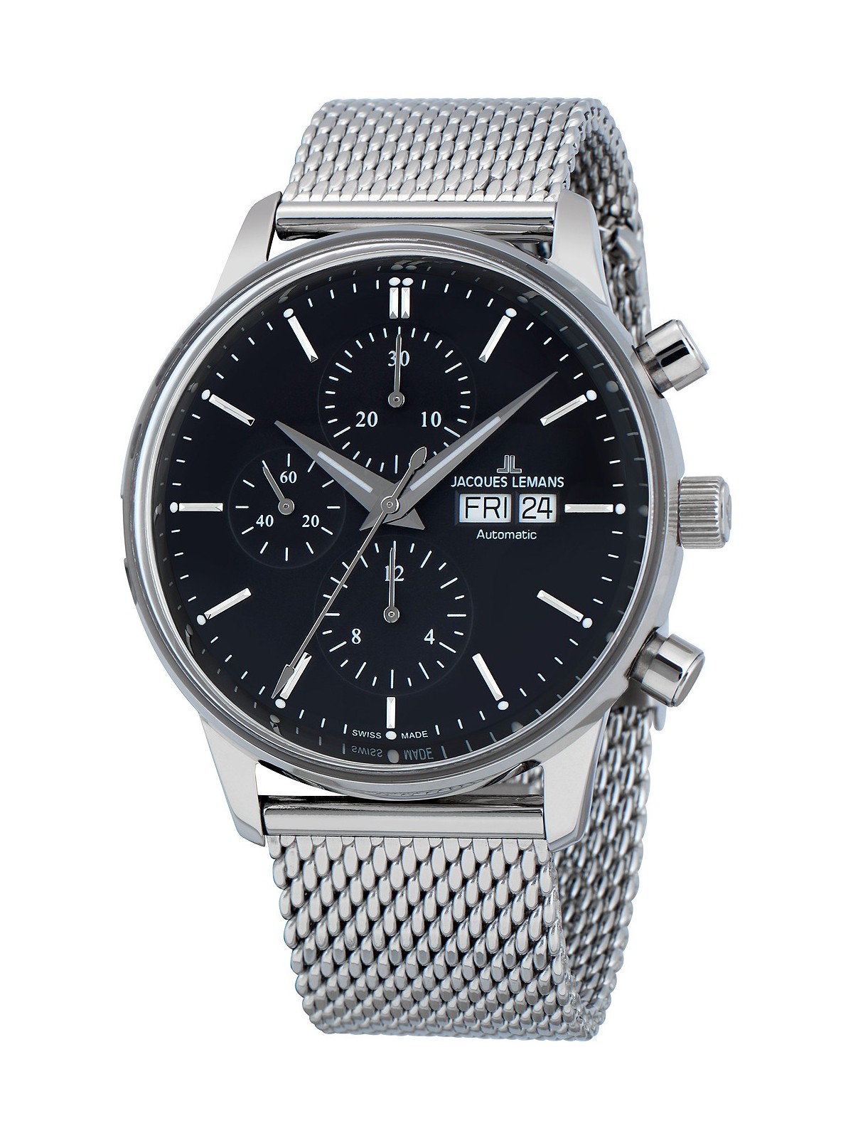 orologio uomo Jacques Lemans N-208C Retro Classic automatic chronograph 44mm 5ATM