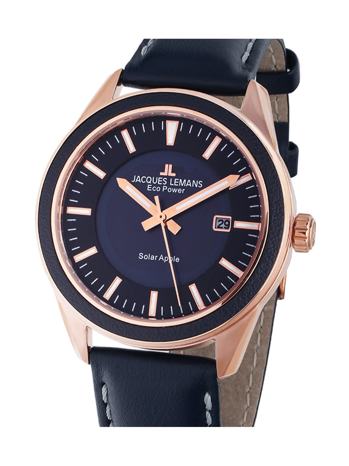 orologio uomo Jacques Lemans 1-2116C Eco Power Apple 40mm 10ATM