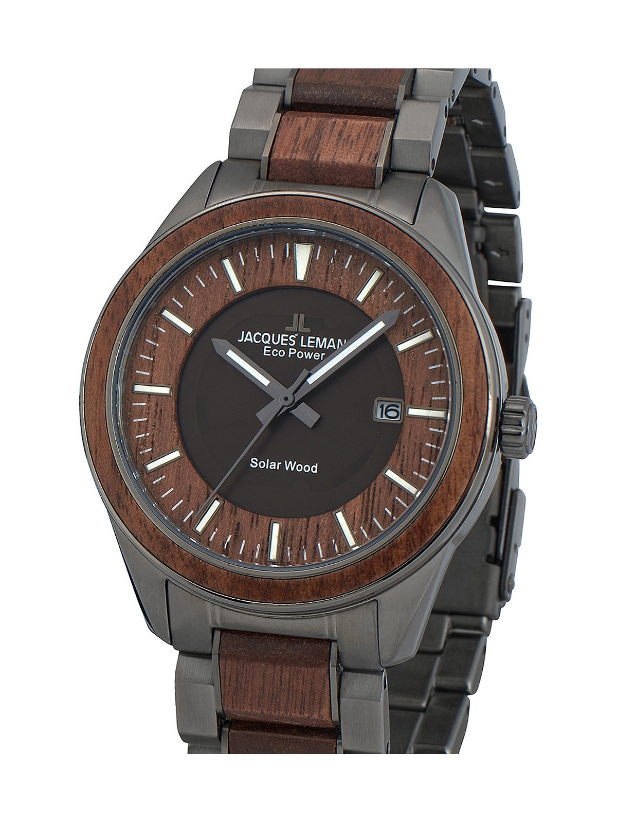 orologio uomo Jacques Lemans 1-2116I Eco Power Wood 40mm 10ATM
