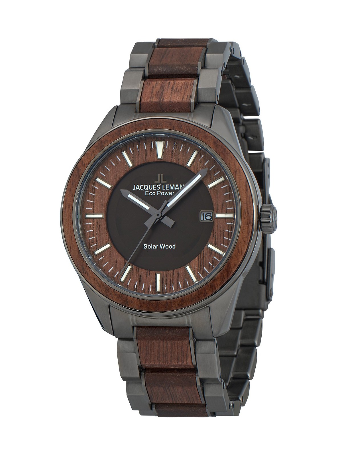 orologio uomo Jacques Lemans 1-2116I Eco Power Wood 40mm 10ATM