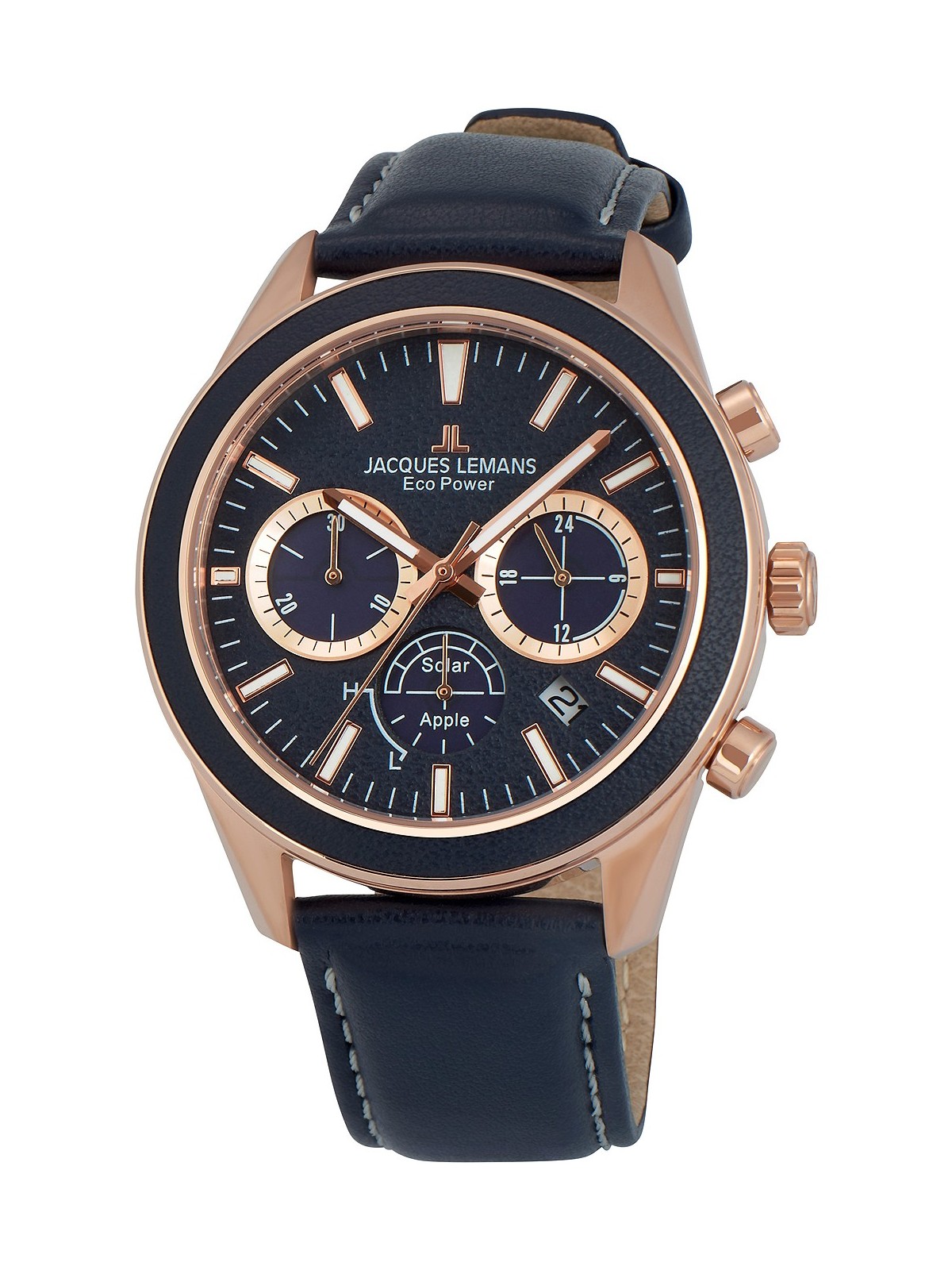 orologio uomo Jacques Lemans 1-2115E Eco Power Apple 44mm 10ATM