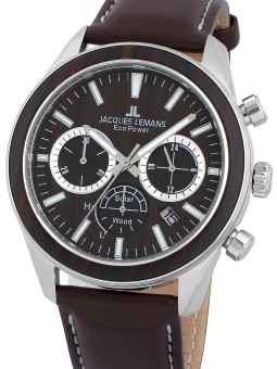 orologio uomo Jacques Lemans 1-2115C Eco Power Wood 44mm 10ATM