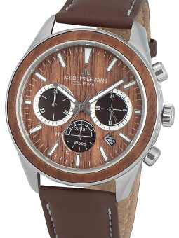 orologio uomo Jacques Lemans 1-2115B Eco Power Wood 44mm 10ATM