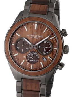 orologio uomo Jacques Lemans 1-2115K Eco Power Wood 44mm 10ATM