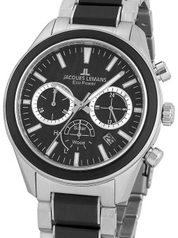 orologio uomo Jacques Lemans 1-2115I Eco Power Wood 44mm 10ATM