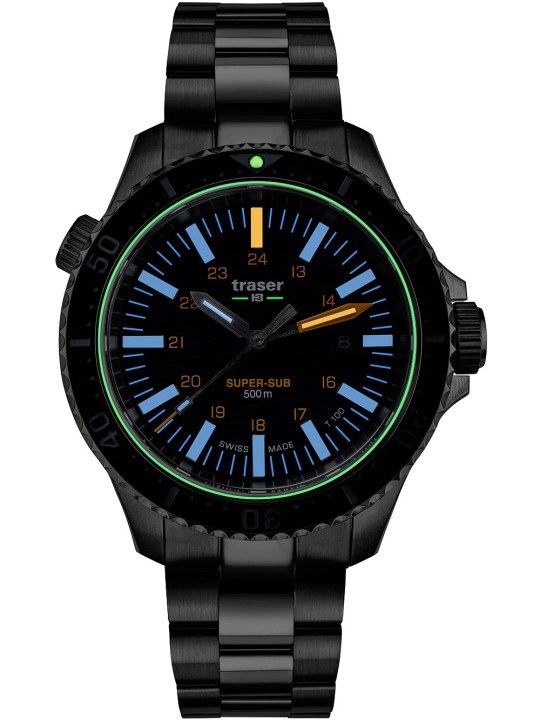 orologio uomo Traser H3 109370 P67 T100 SuperSub Blue Special Set 46mm 50ATM