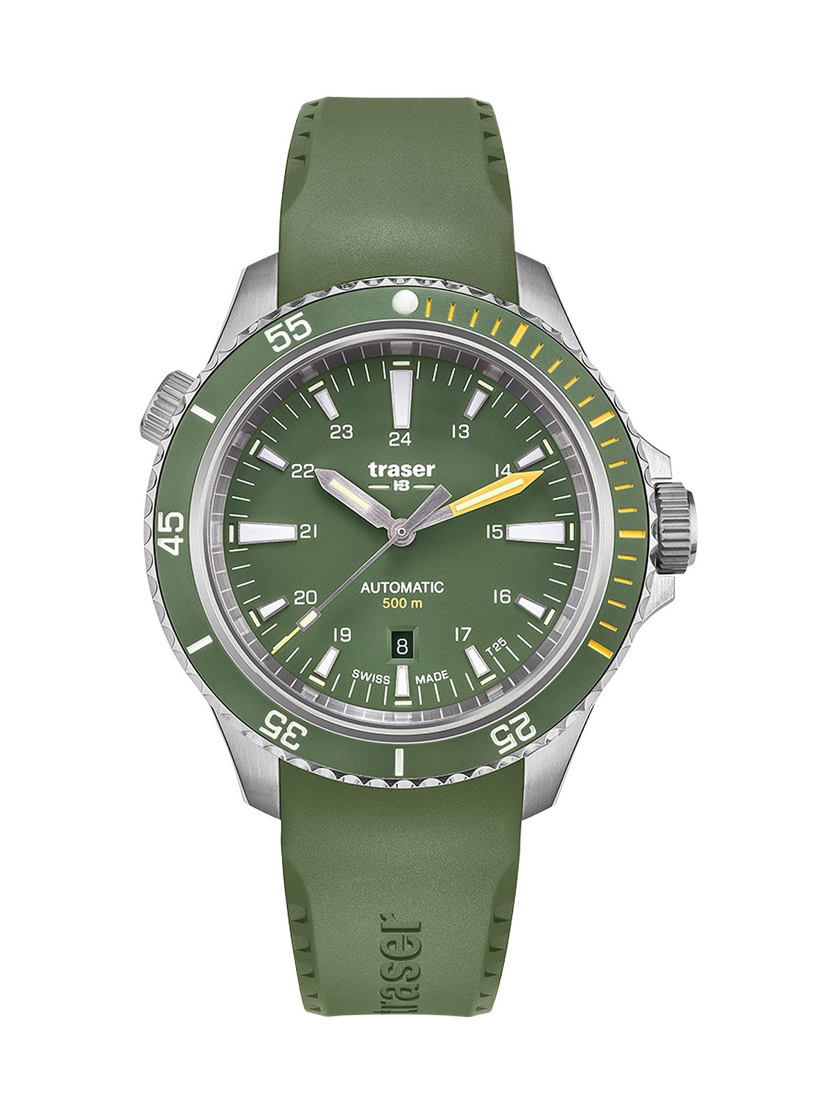 orologio uomo Traser H3 110327 P67 Diver Automatic Green Mens Watch 46mm 50ATM