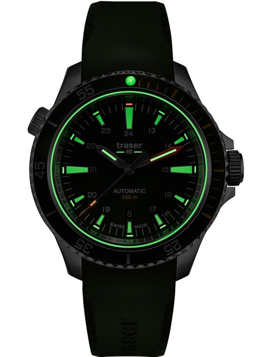 orologio uomo Traser H3 110327 P67 Diver Automatic Green Mens Watch 46mm 50ATM