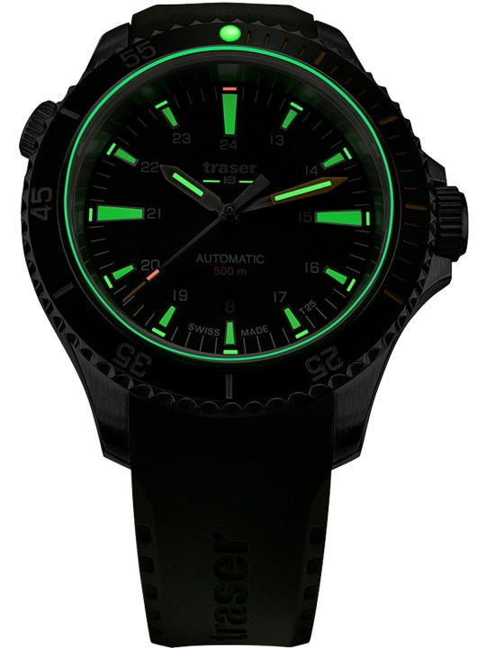 orologio uomo Traser H3 110327 P67 Diver Automatic Green Mens Watch 46mm 50ATM