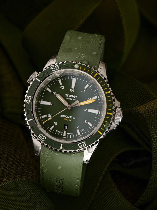orologio uomo Traser H3 110327 P67 Diver Automatic Green Mens Watch 46mm 50ATM