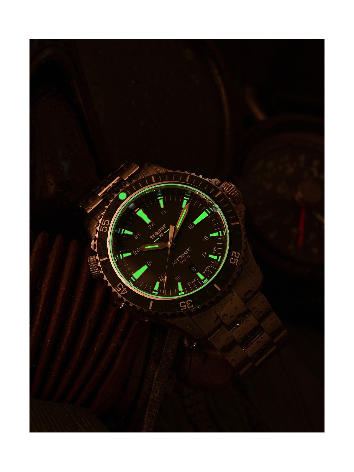 orologio uomo Traser H3 110328 P67 Diver Automatic Green Mens Watch 46mm 50ATM