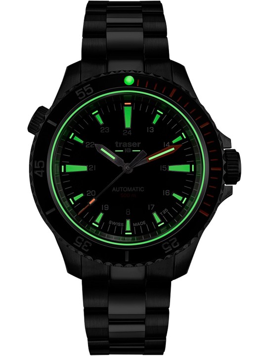 orologio uomo Traser H3 110321 P67 Diver Automatic Black Special Set Mens Watch 46mm 50ATM