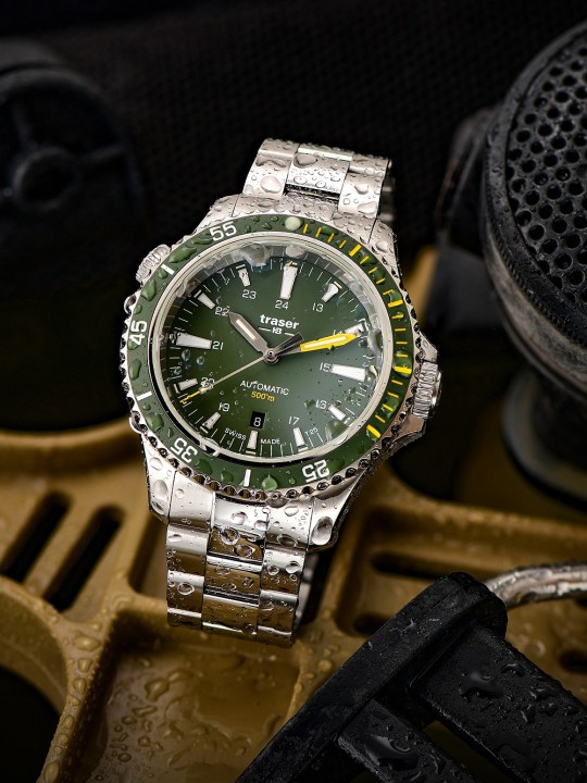 orologio uomo Traser H3 110325 P67 Diver Automatic Green Special Set Mens Watch 46mm 50ATM