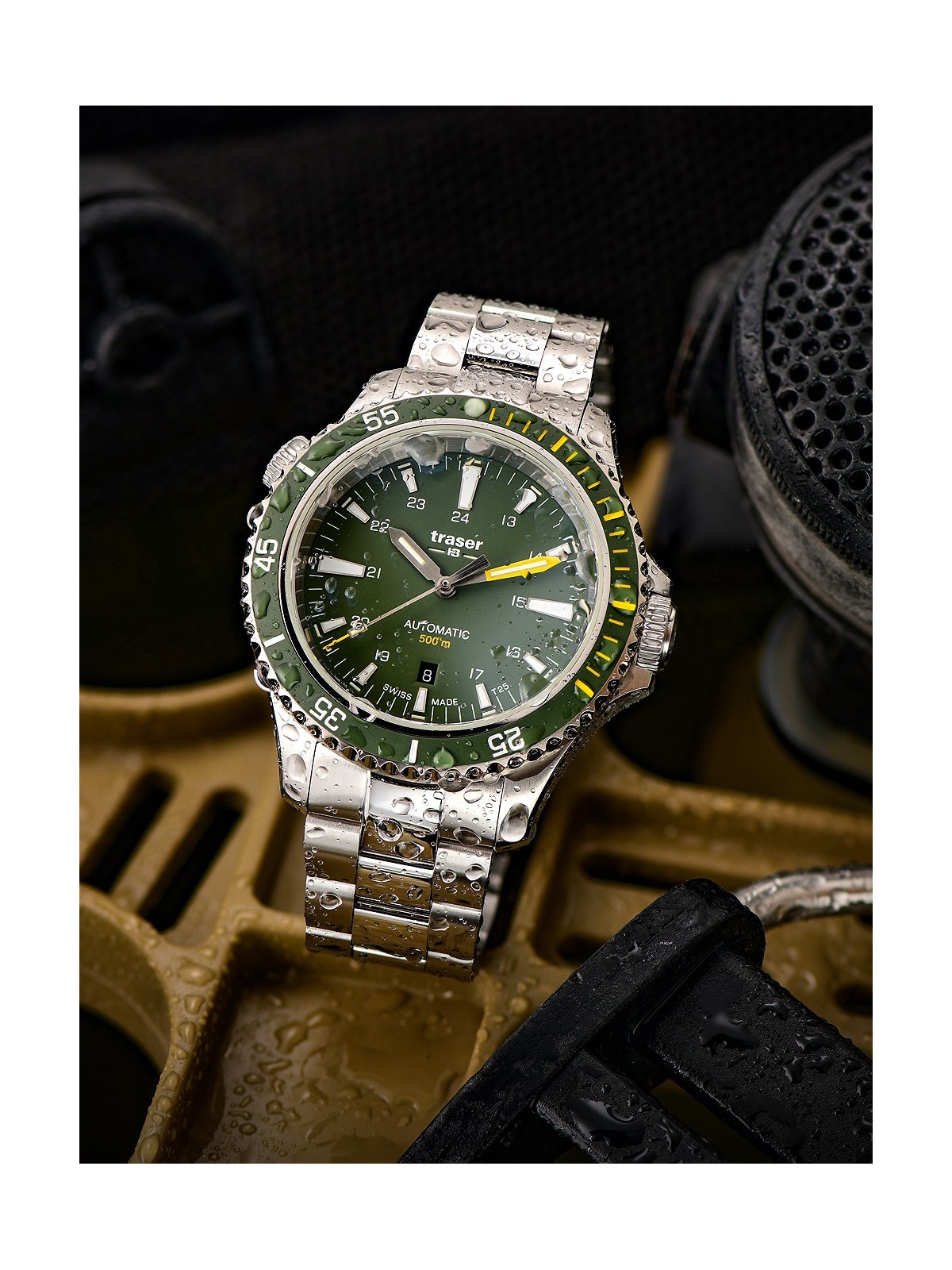 orologio uomo Traser H3 110325 P67 Diver Automatic Green Special Set Mens Watch 46mm 50ATM