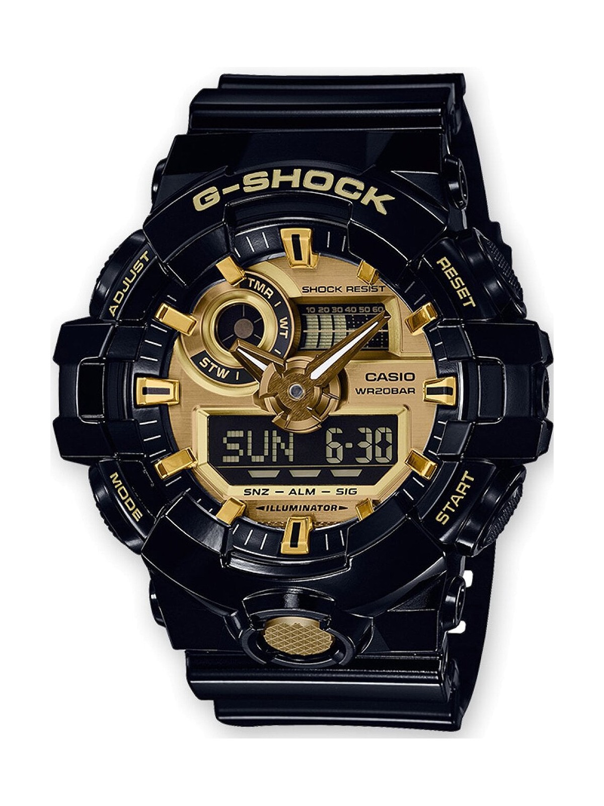 orologio uomo Casio GA-710GB-1AER G-Shock Mens Watch 53mm 20ATM