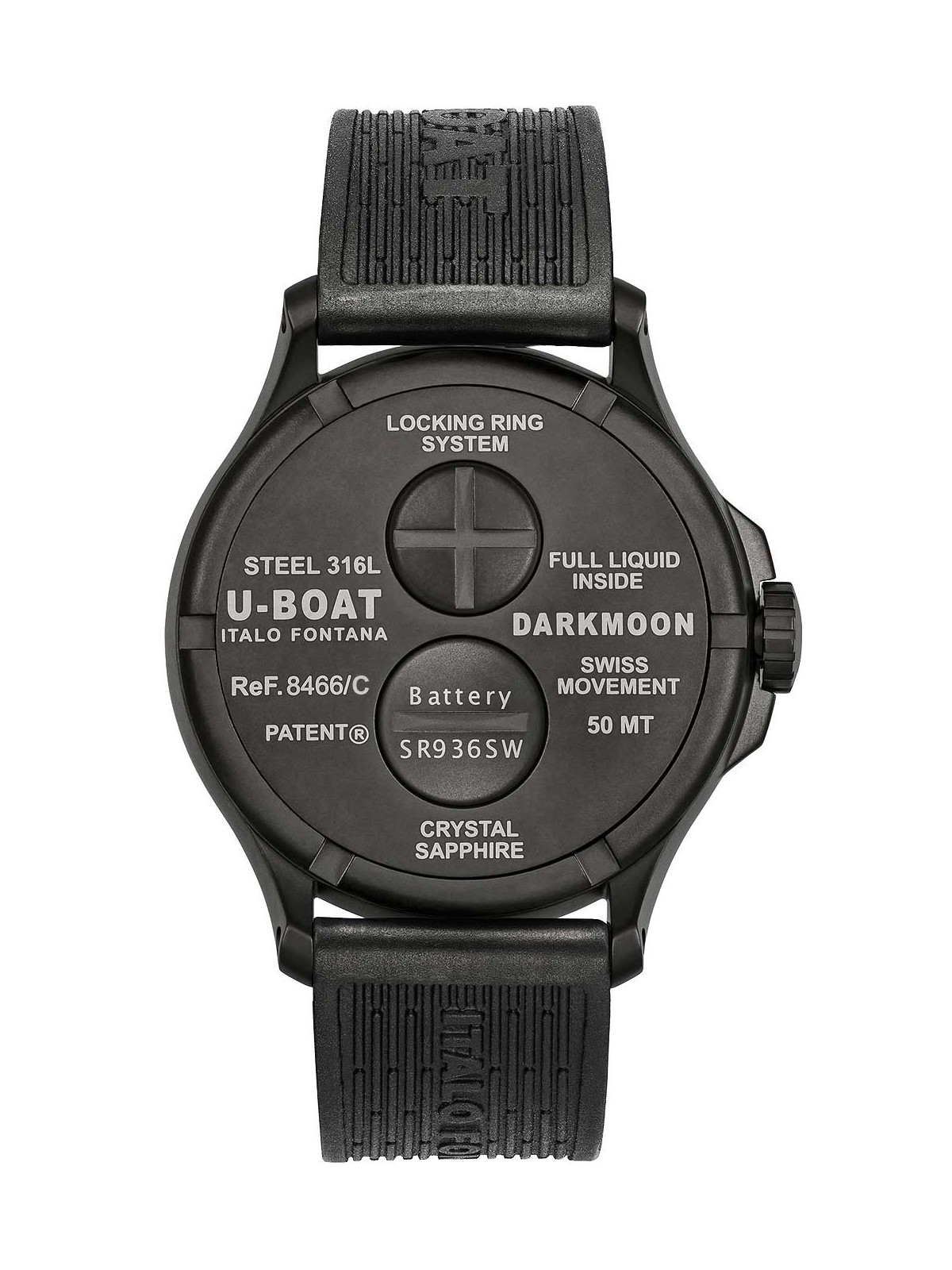 orologio uomo U-Boat 8466/D Darkmoon Red IPB 44mm 5ATM
