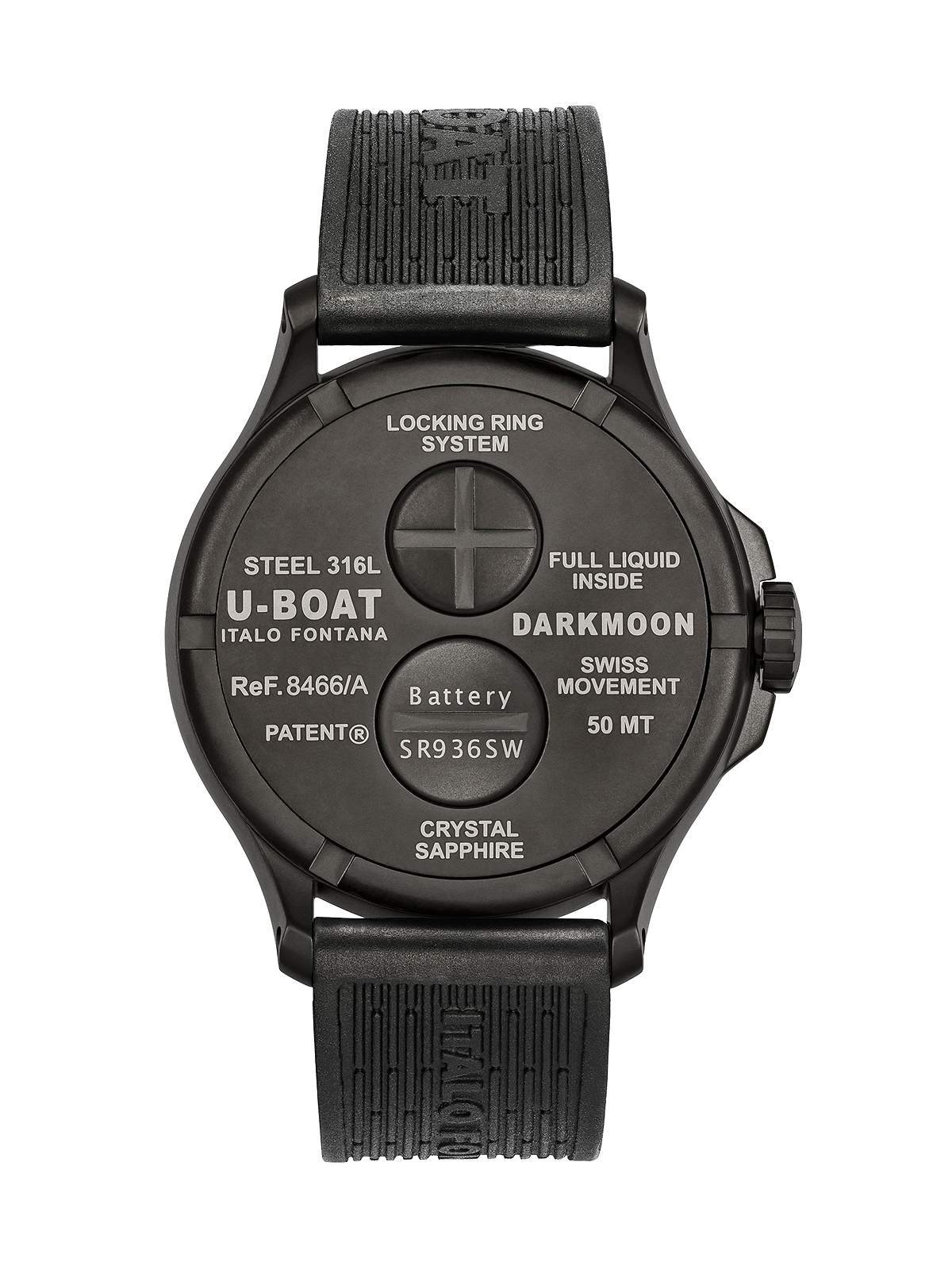 orologio uomo U-Boat 8466/D Darkmoon Red IPB 44mm 5ATM