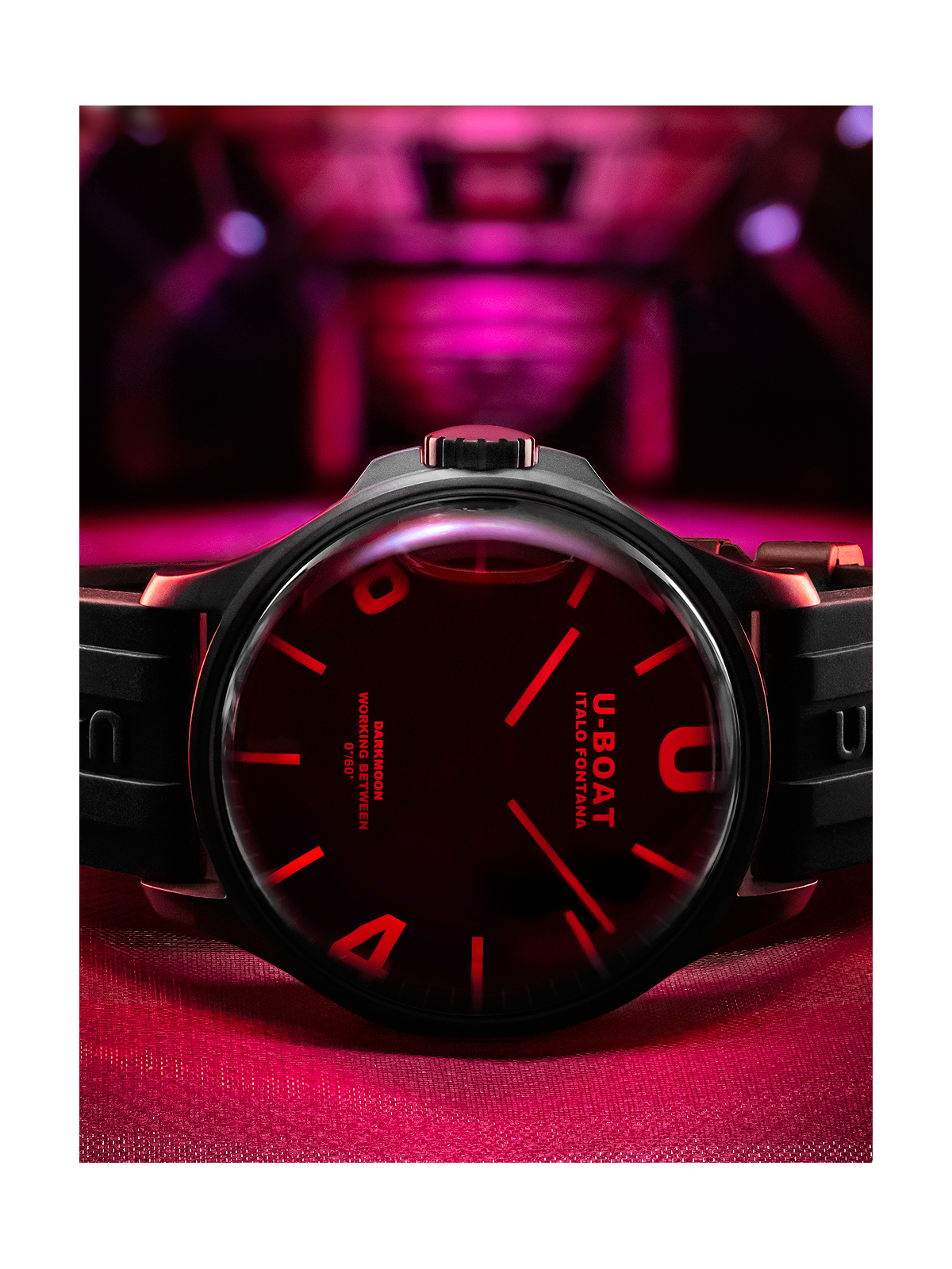 orologio uomo U-Boat 8466/D Darkmoon Red IPB 44mm 5ATM