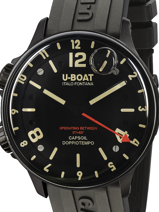 orologio uomo U-Boat 8770/A Capsoil Qs. Doppiotempo DLC 45mm 10ATM