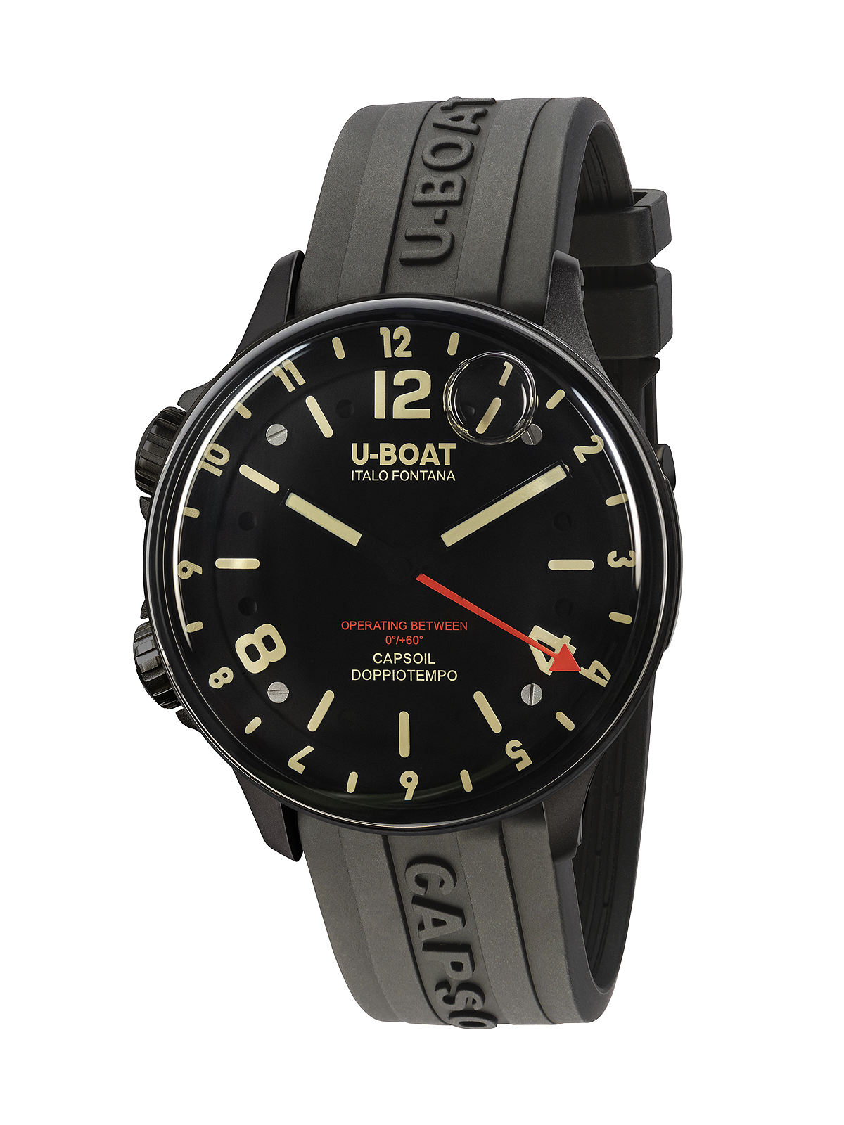 orologio uomo U-Boat 8770/A Capsoil Qs. Doppiotempo DLC 45mm 10ATM