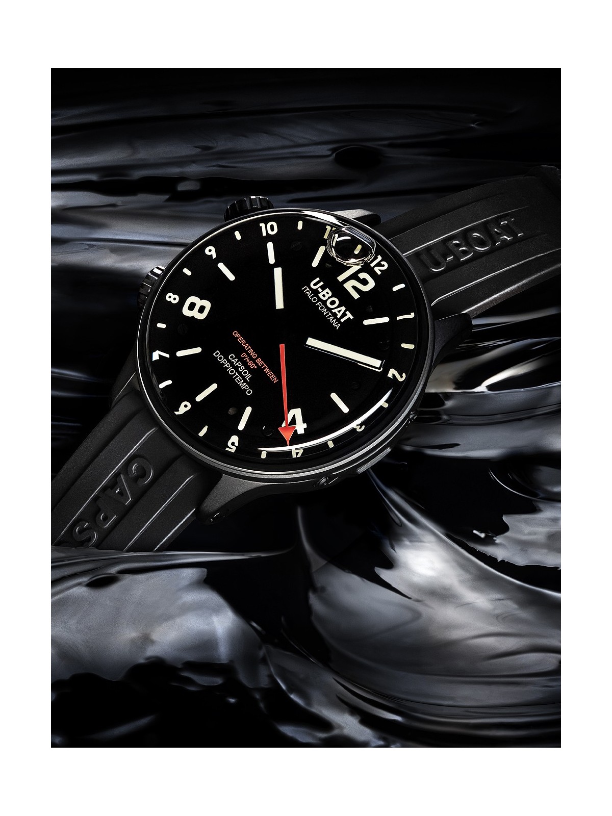 orologio uomo U-Boat 8770/A Capsoil Qs. Doppiotempo DLC 45mm 10ATM