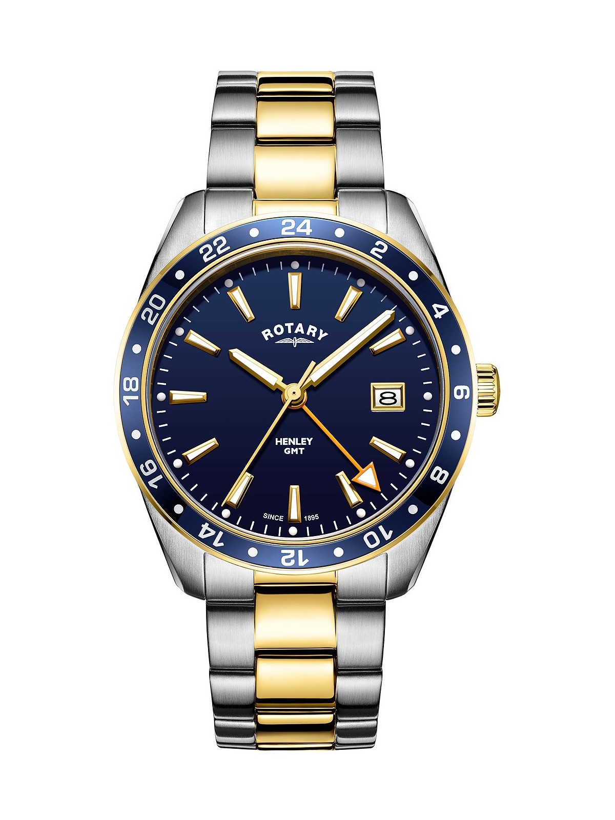 orologio uomo Rotary GB05296/05 Henley GMT men`s 40mm 10ATM