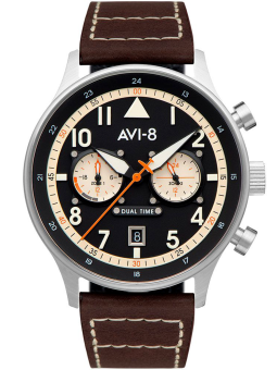 orologio uomo AVI-8 av-4088-01 Carey Dual Time 44mm 5ATM