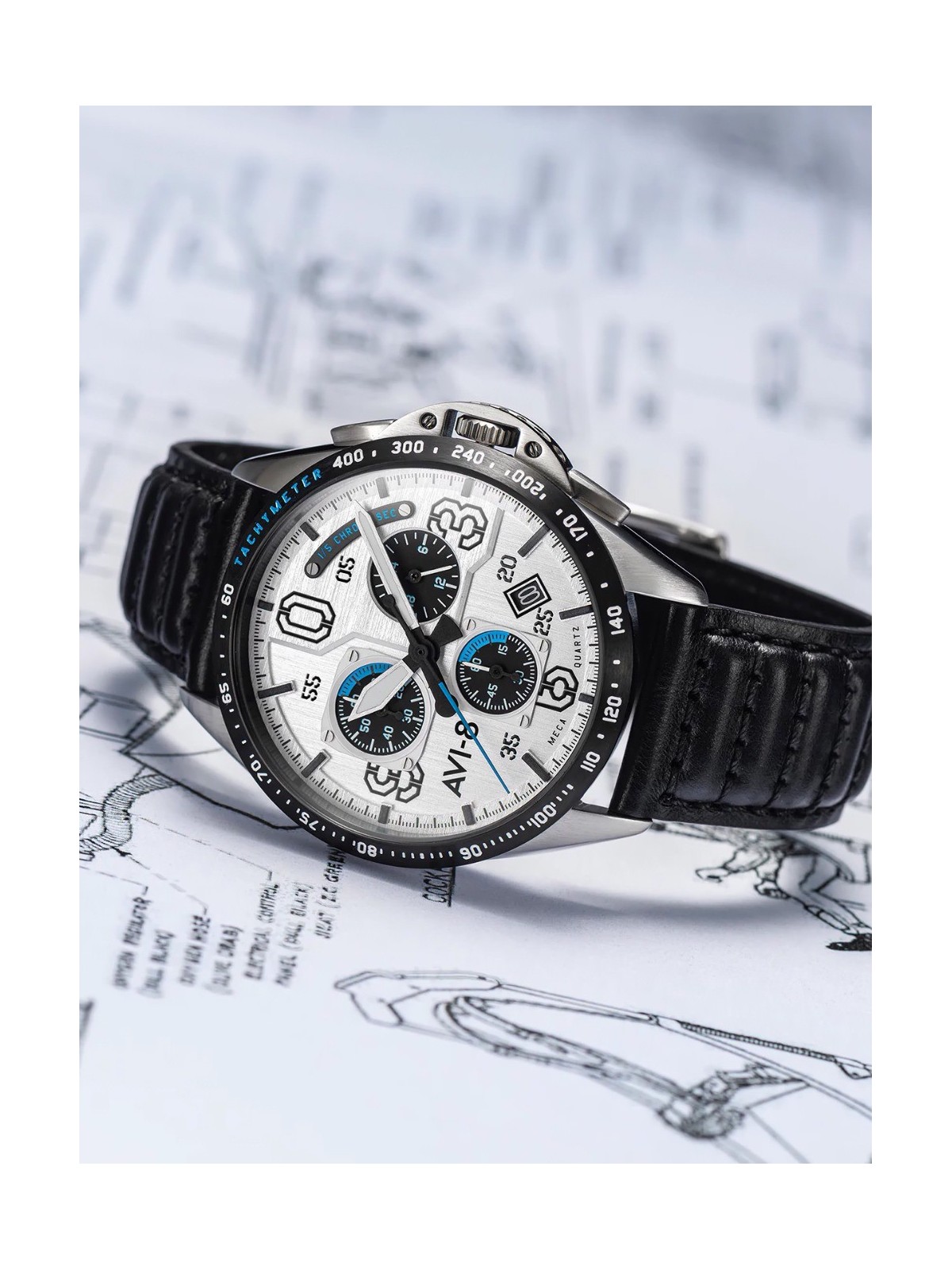 orologio uomo AVI-8 AV-4077-01 P-51 Mustang Chronograph 43mm 5ATM
