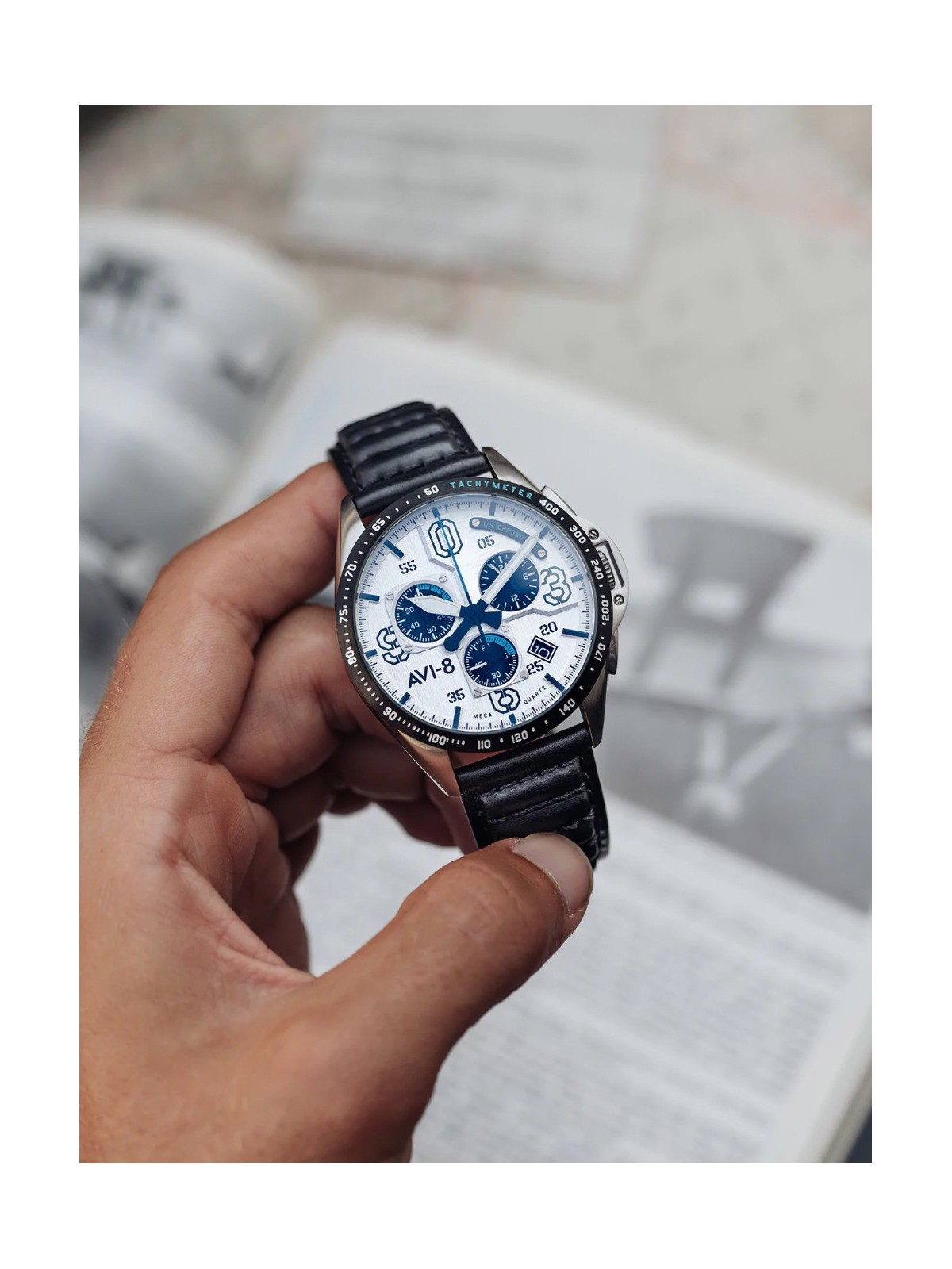 orologio uomo AVI-8 AV-4077-01 P-51 Mustang Chronograph 43mm 5ATM
