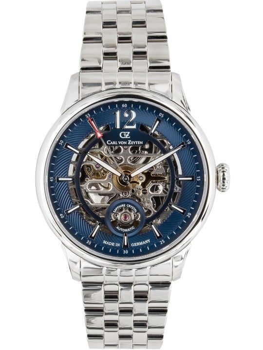 orologio uomo Carl von Zeyten CVZ0080BLMS Schramberg Automatic Mens Watch 43mm 5ATM