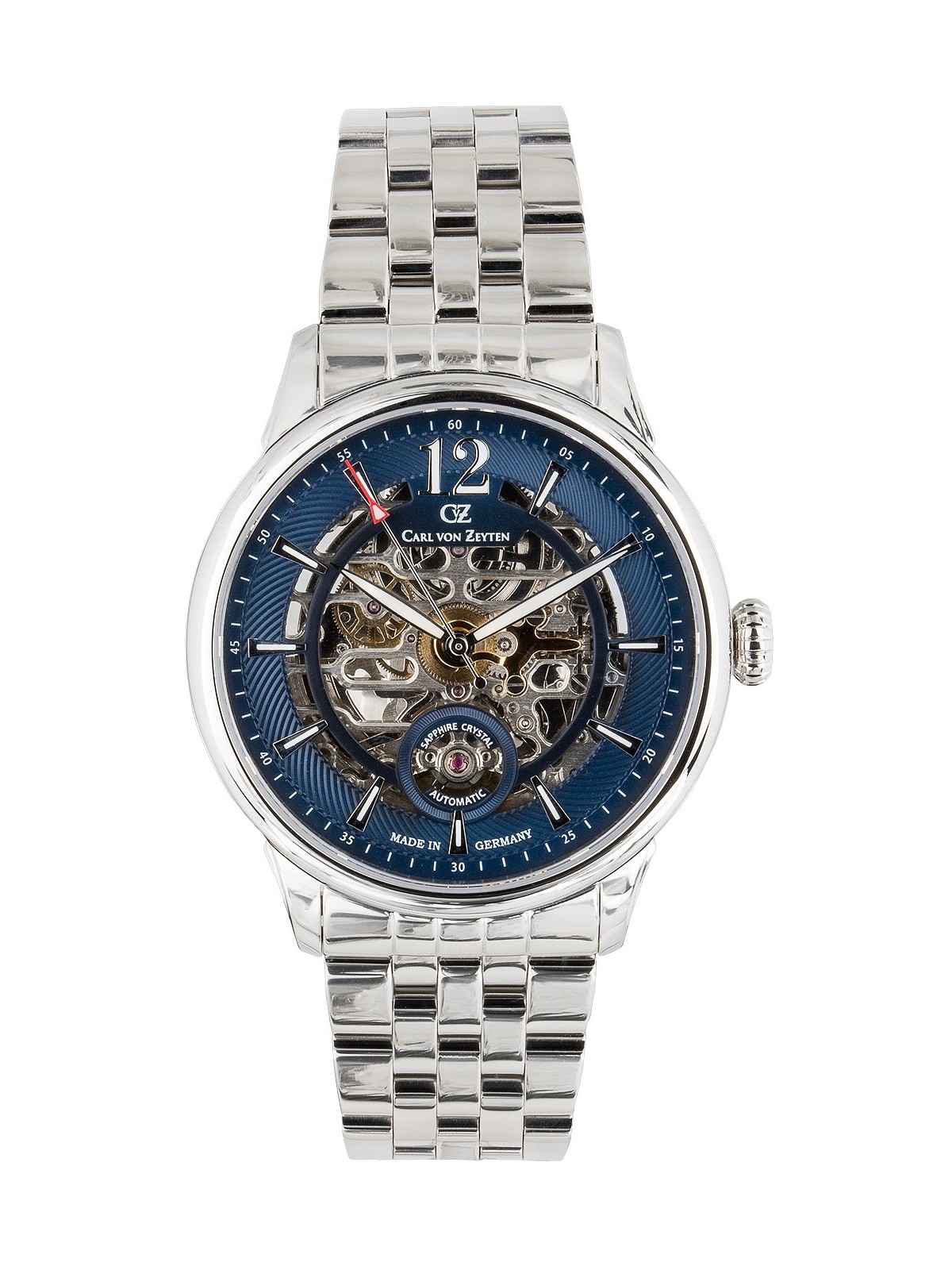 orologio uomo Carl von Zeyten CVZ0080BLMS Schramberg Automatic Mens Watch 43mm 5ATM
